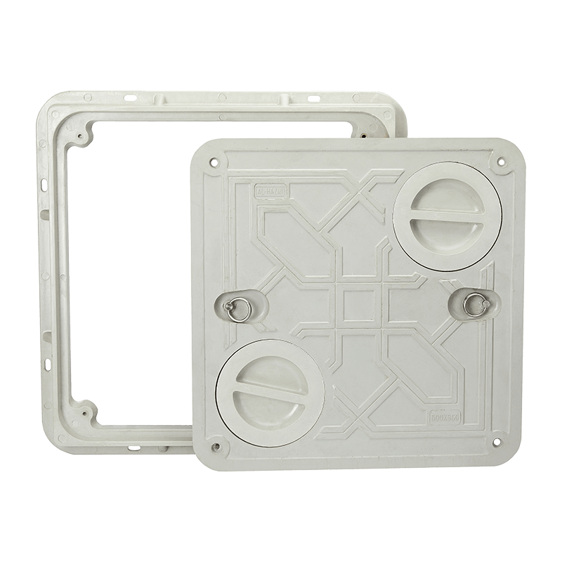 Tapa de alcantarilla de suministro de agua tipo cuadrado para uso peatonal, A15 transparente abierta 500X500